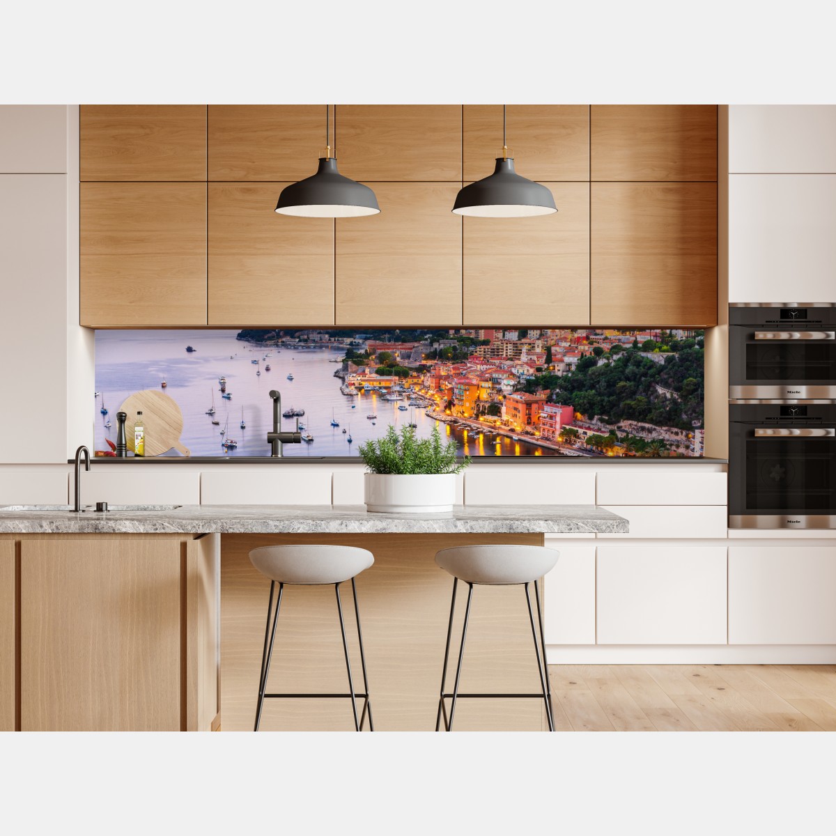Repositionierbarer Aufkleber sonnenuntergang über Villefranche-sur-Mer – Wallnifity® Repositionierbarer Aufkleber sonnenuntergang über Villefranche-sur-Mer – Wallnifity®