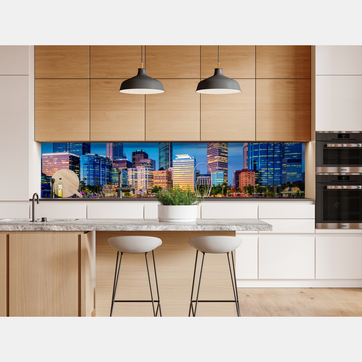 Repositionierbarer Aufkleber Perth skyline bei sonnenuntergang – Wallnifity® Repositionierbarer Aufkleber Perth skyline bei sonnenuntergang – Wallnifity®