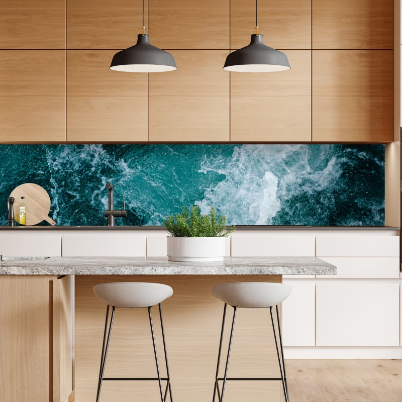 Repositionierbarer Aufkleber monochromes marmormuster abstrakt – Wallnifity®