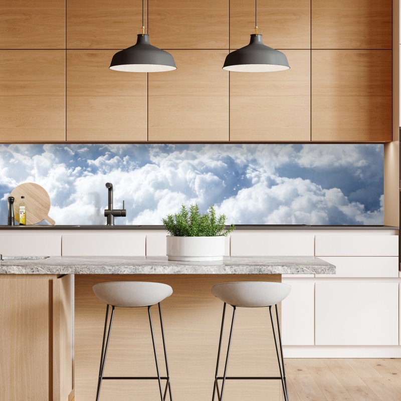 Repositionierbarer Aufkleber pastellsonnenuntergang über wüstenbergen – Wallnifity®