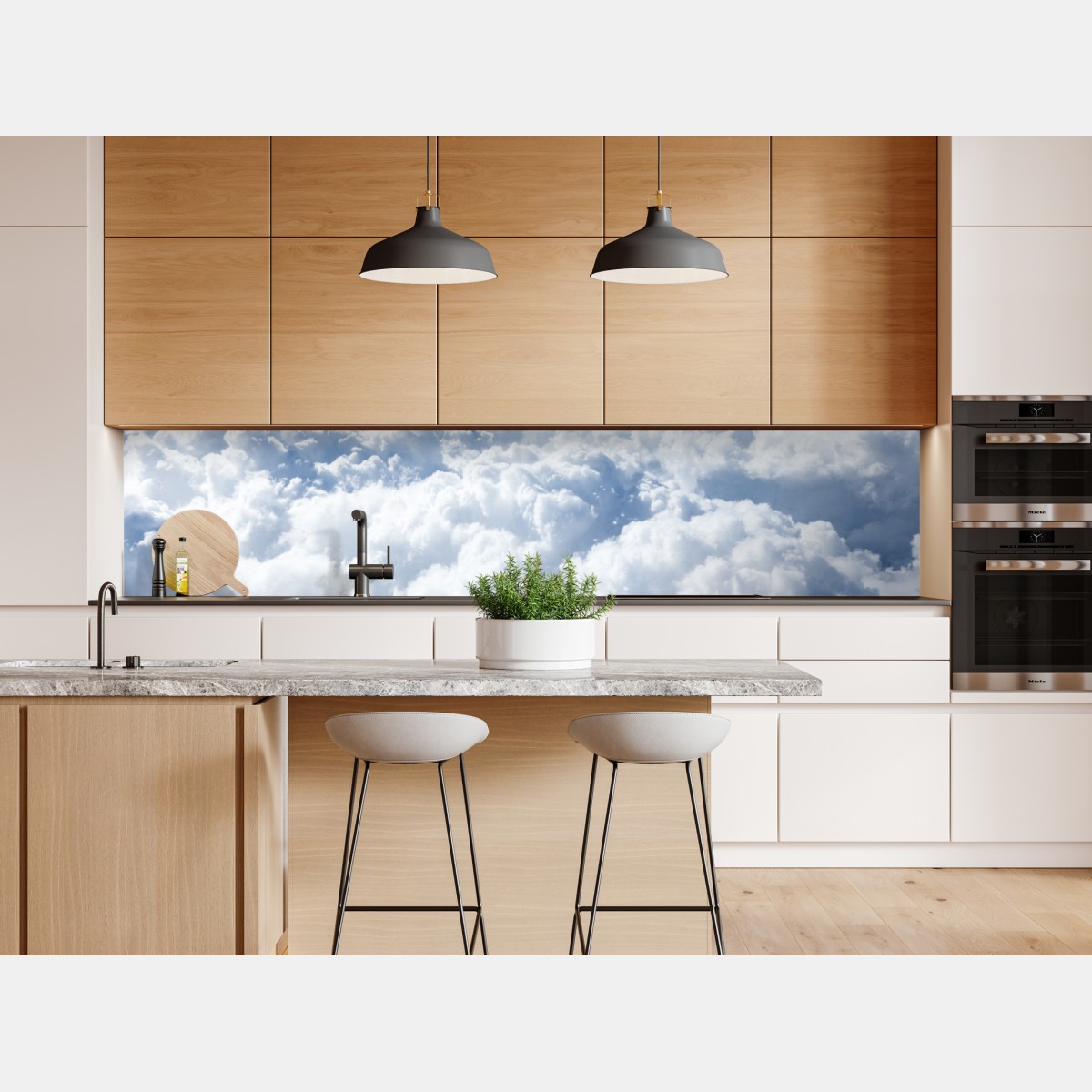 Repositionierbarer Aufkleber ruhige wolkenlandschaft aus der luft – Wallnifity® Repositionierbarer Aufkleber ruhige wolkenlandschaft aus der luft – Wallnifity®