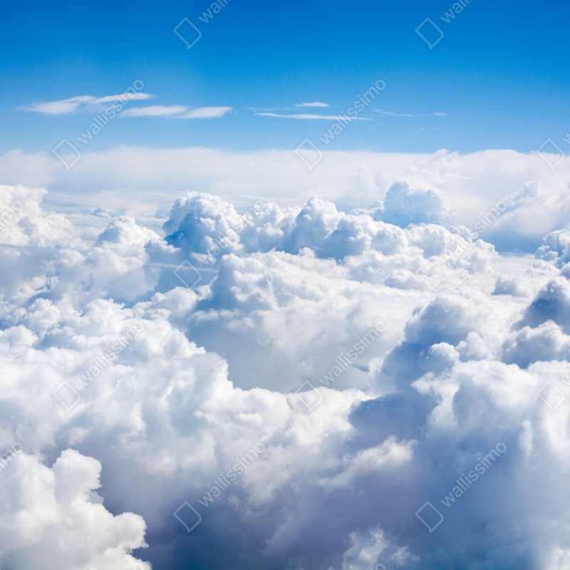Repositionierbarer Aufkleber ruhige wolkenlandschaft am blauen himmel – Wallnifity® Repositionierbarer Aufkleber ruhige wolkenlandschaft am blauen himmel – Wallnifity®