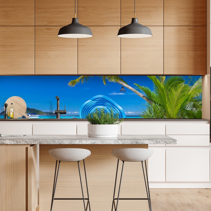 Repositionierbarer Aufkleber elegantes grünes blatt auf schwarzem hintergrund – Wallnifity®