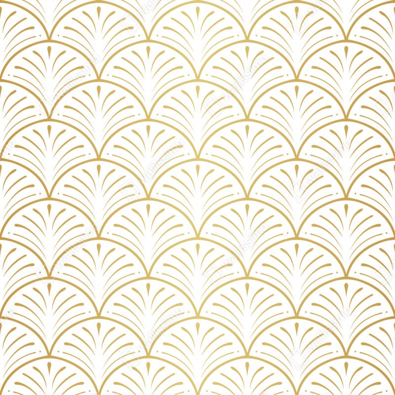 Repositionierbarer Aufkleber goldenes art deco fächermuster – Wallnifity® Repositionierbarer Aufkleber goldenes art deco fächermuster – Wallnifity®