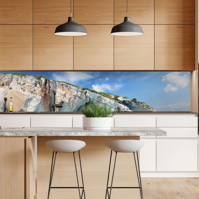Repositionierbarer Aufkleber blaue höhlen auf Zakynthos – Wallnifity® Repositionierbarer Aufkleber blaue höhlen auf Zakynthos – Wallnifity®