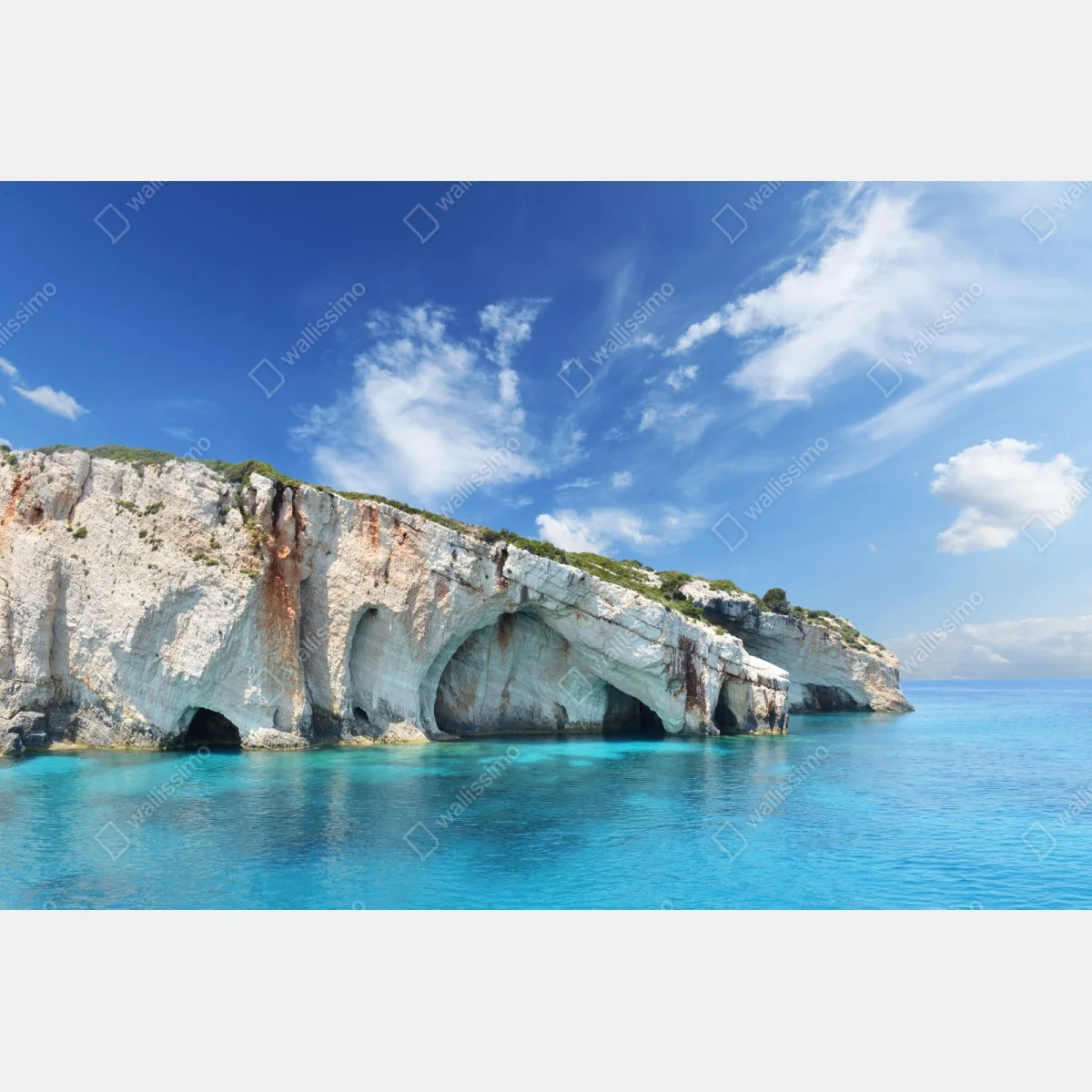 Repositionierbarer Aufkleber blaue höhlen auf Zakynthos – Wallnifity® Repositionierbarer Aufkleber blaue höhlen auf Zakynthos – Wallnifity®