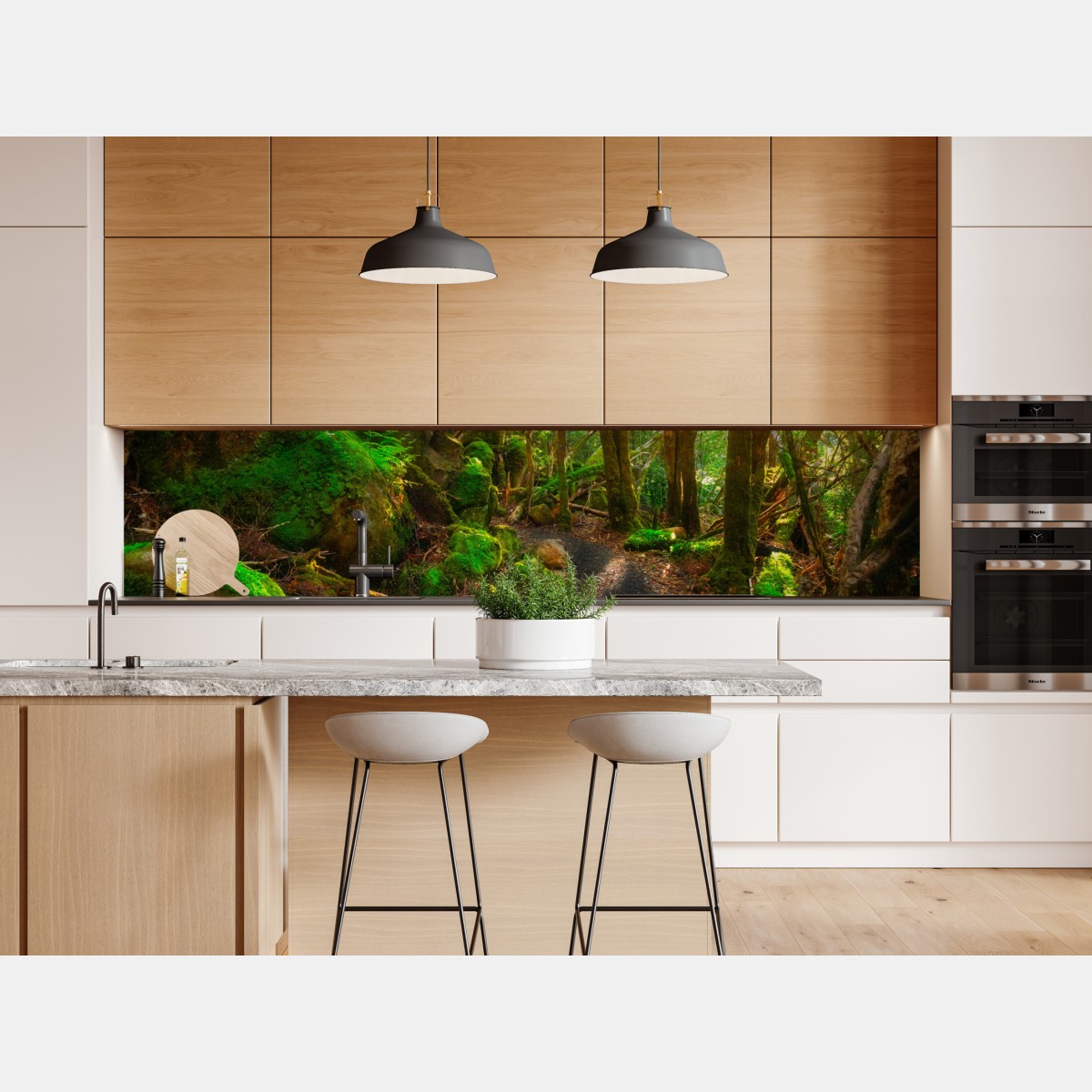 Repositionierbarer Aufkleber sonniger pfad im regenwald der Tasman-Halbinsel, Tasmanien – Wallnifity® Repositionierbarer Aufkleber sonniger pfad im regenwald der Tasman-Halbinsel, Tasmanien – Wallnifity®