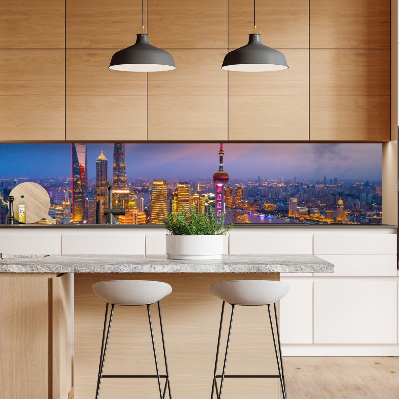 Repositionierbarer Aufkleber Budapest skyline mit dem ungarischen Parlament am Donauufer – Wallnifity®