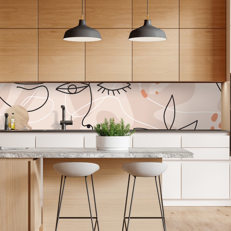 Repositionierbarer Aufkleber elegante violette und weiße callas – Wallnifity®