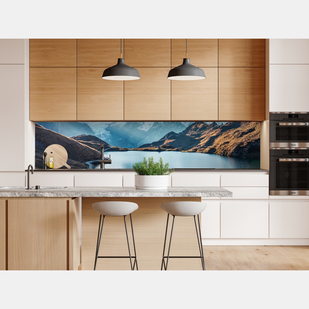 Repositionierbarer Aufkleber sonnenaufgang über Bachalpsee, Schweizer Alpen – Wallnifity® Repositionierbarer Aufkleber sonnenaufgang über Bachalpsee, Schweizer Alpen – Wallnifity®