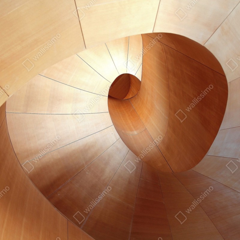 Repositionierbarer Aufkleber warme holzspirale – Wallnifity® Repositionierbarer Aufkleber warme holzspirale – Wallnifity®