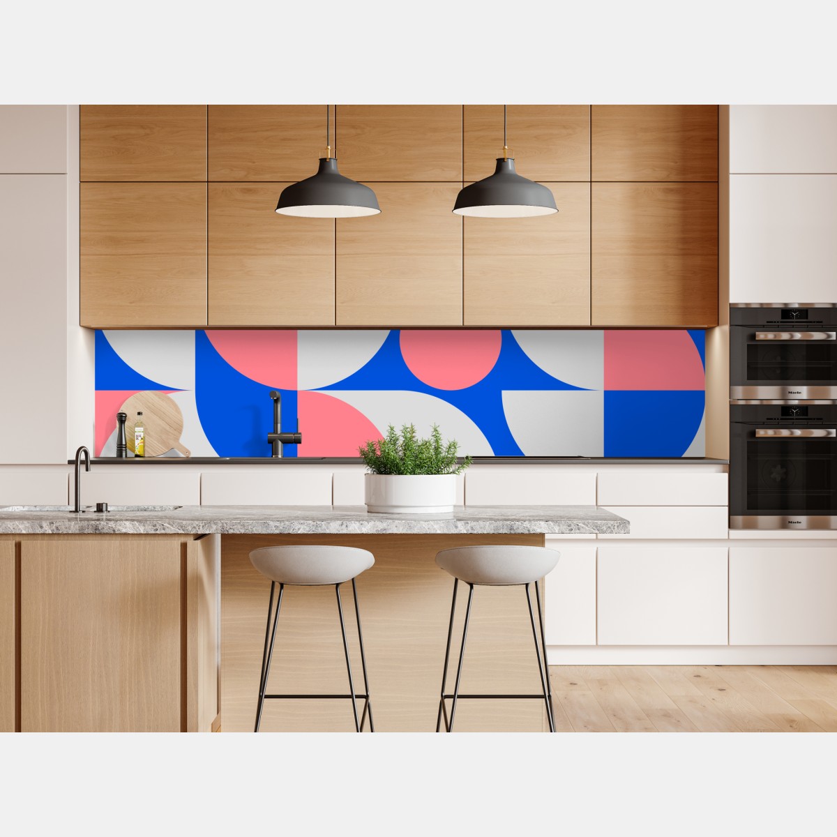 Repositionierbarer Aufkleber skandinavische geometrische komposition – Wallnifity® Repositionierbarer Aufkleber skandinavische geometrische komposition – Wallnifity®