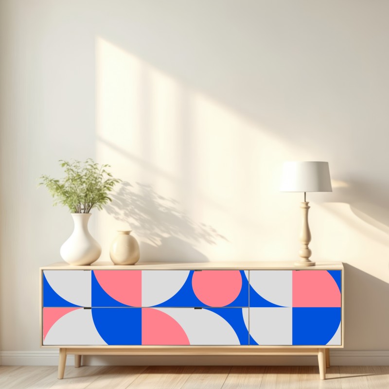 Repositionierbarer Aufkleber skandinavische geometrische komposition – Wallnifity® Repositionierbarer Aufkleber skandinavische geometrische komposition – Wallnifity®