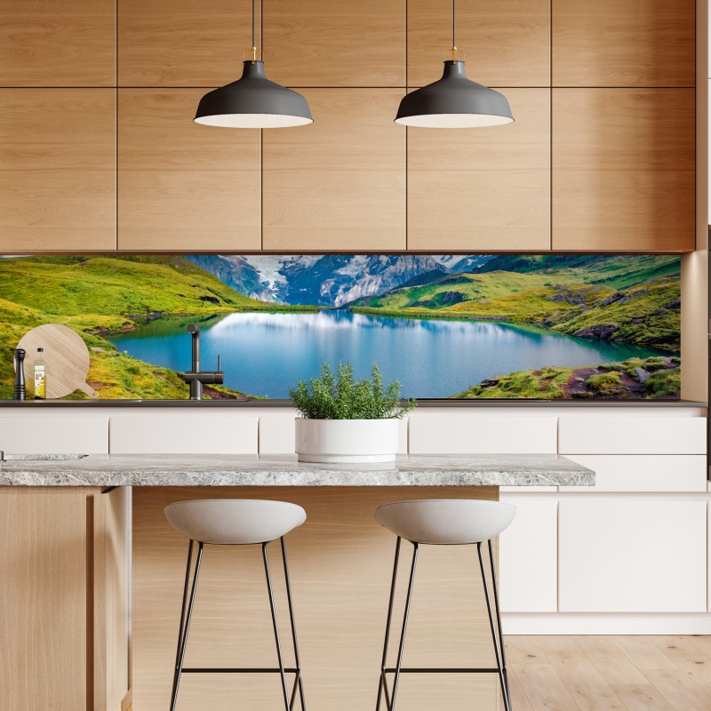 Repositionierbarer Aufkleber botanische linienzeichnung mit blumen – Wallnifity®