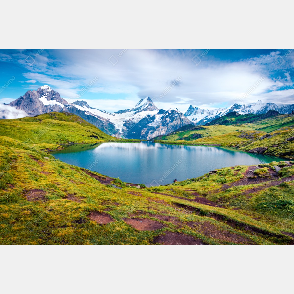 Repositionierbarer Aufkleber ruhiger morgen am Bachalpsee, Schweiz – Wallnifity® Repositionierbarer Aufkleber ruhiger morgen am Bachalpsee, Schweiz – Wallnifity®