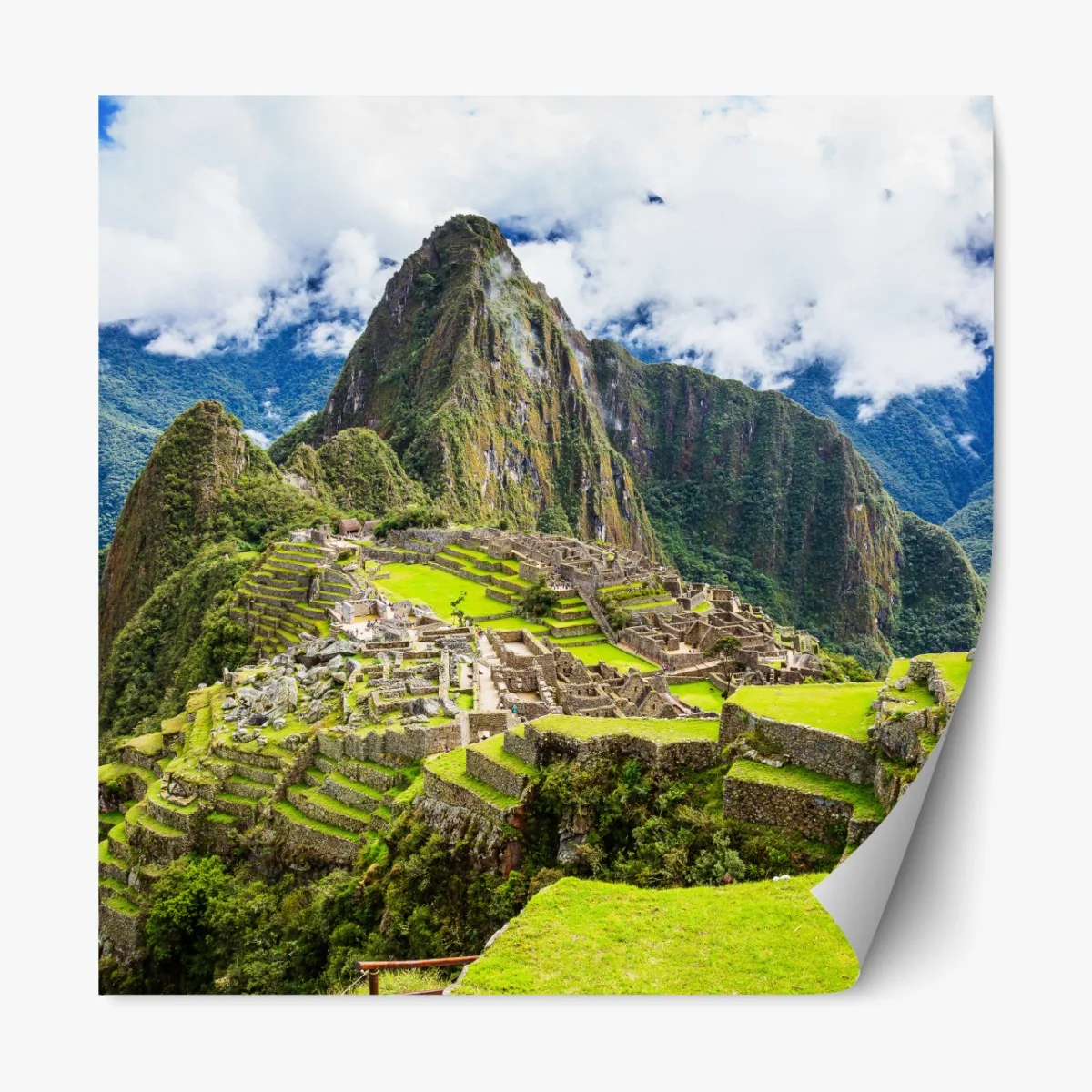 Repositionierbarer Aufkleber Machu Picchu antike bergterrassen – Wallnifity® Repositionierbarer Aufkleber Machu Picchu antike bergterrassen – Wallnifity®