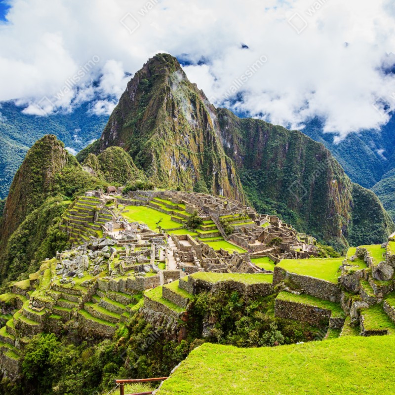 Repositionierbarer Aufkleber Machu Picchu antike bergterrassen – Wallnifity® Repositionierbarer Aufkleber Machu Picchu antike bergterrassen – Wallnifity®