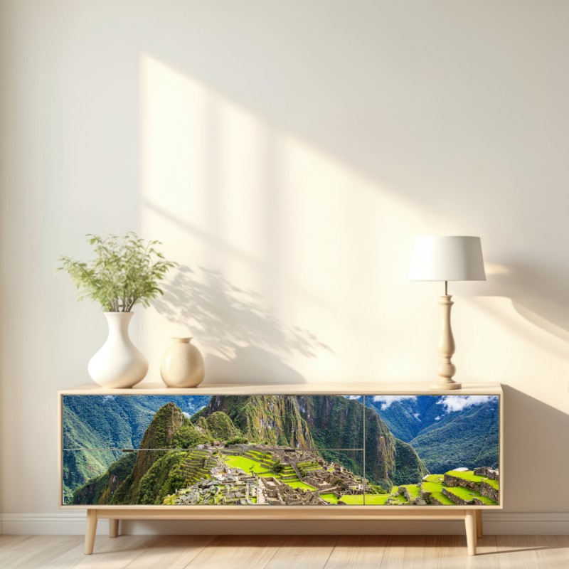 Repositionierbarer Aufkleber Machu Picchu antike bergterrassen – Wallnifity® Repositionierbarer Aufkleber Machu Picchu antike bergterrassen – Wallnifity®