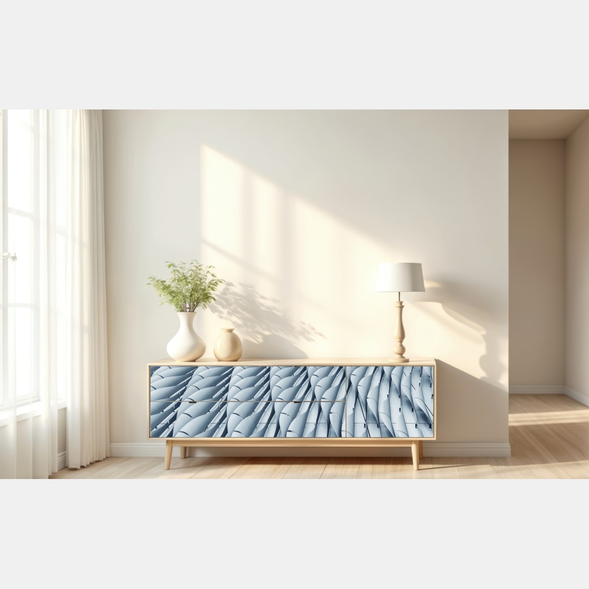 Repositionierbarer Aufkleber abstraktes architektonisches fasadenmuster – Wallnifity® Repositionierbarer Aufkleber abstraktes architektonisches fasadenmuster – Wallnifity®