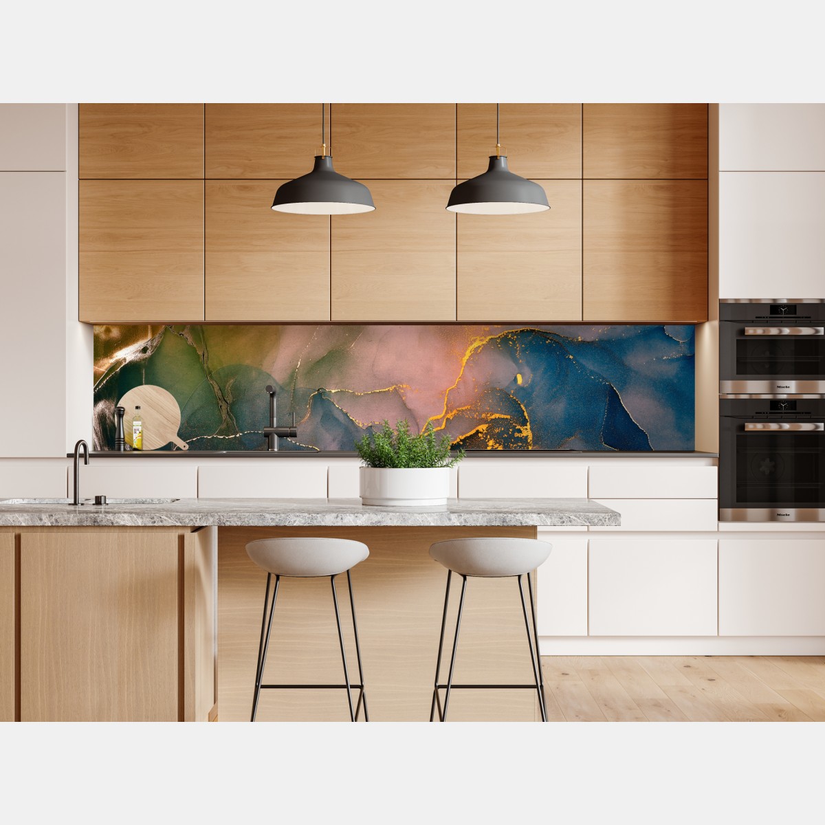 Repositionierbarer Aufkleber blaues und goldenes abstraktes marmormotiv – Wallnifity® Repositionierbarer Aufkleber blaues und goldenes abstraktes marmormotiv – Wallnifity®