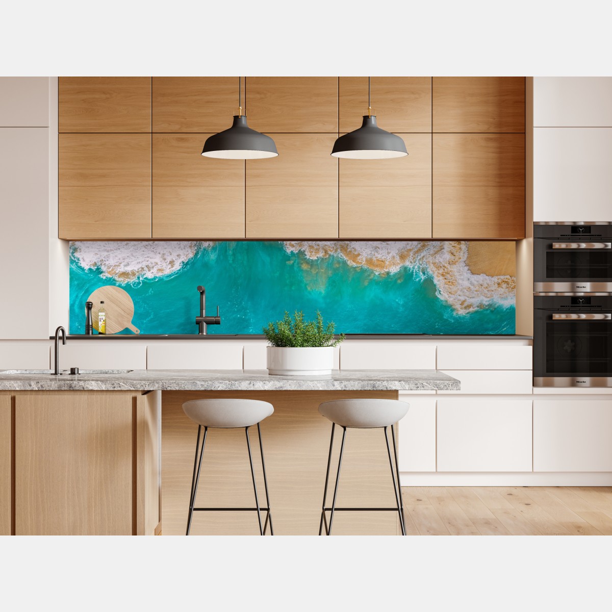 Repositionierbarer Aufkleber türkisblaue wellen am strand Kelingking, Nusa Penida – Wallnifity® Repositionierbarer Aufkleber türkisblaue wellen am strand Kelingking, Nusa Penida – Wallnifity®