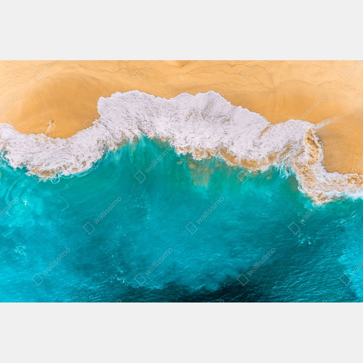 Repositionierbarer Aufkleber türkisblaue wellen am strand Kelingking, Nusa Penida – Wallnifity® Repositionierbarer Aufkleber türkisblaue wellen am strand Kelingking, Nusa Penida – Wallnifity®