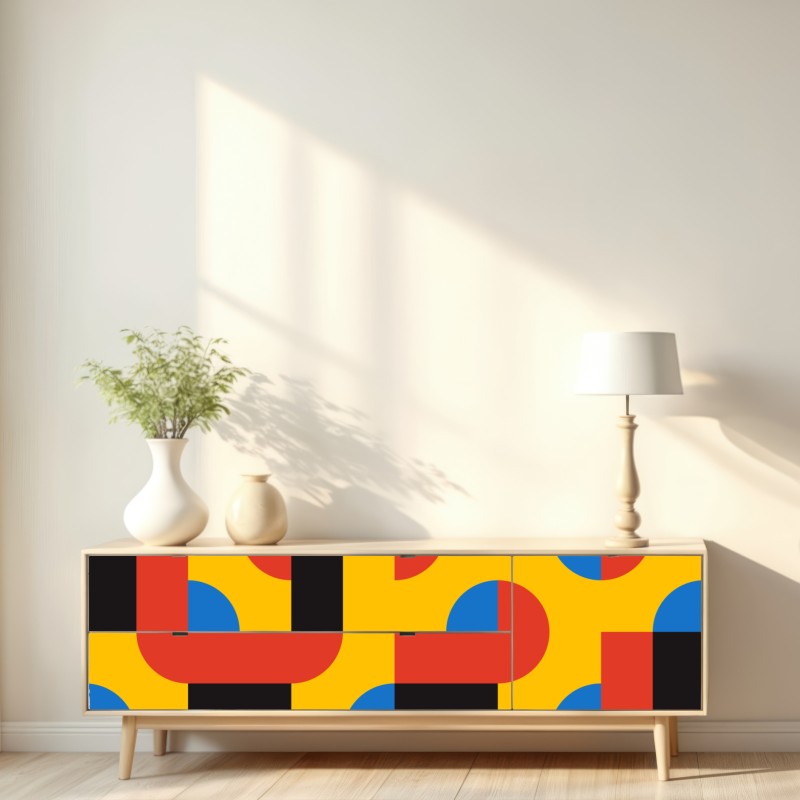 Repositionierbarer Aufkleber kräftiges geometrisches muster für die wand – Wallnifity® Repositionierbarer Aufkleber kräftiges geometrisches muster für die wand – Wallnifity®