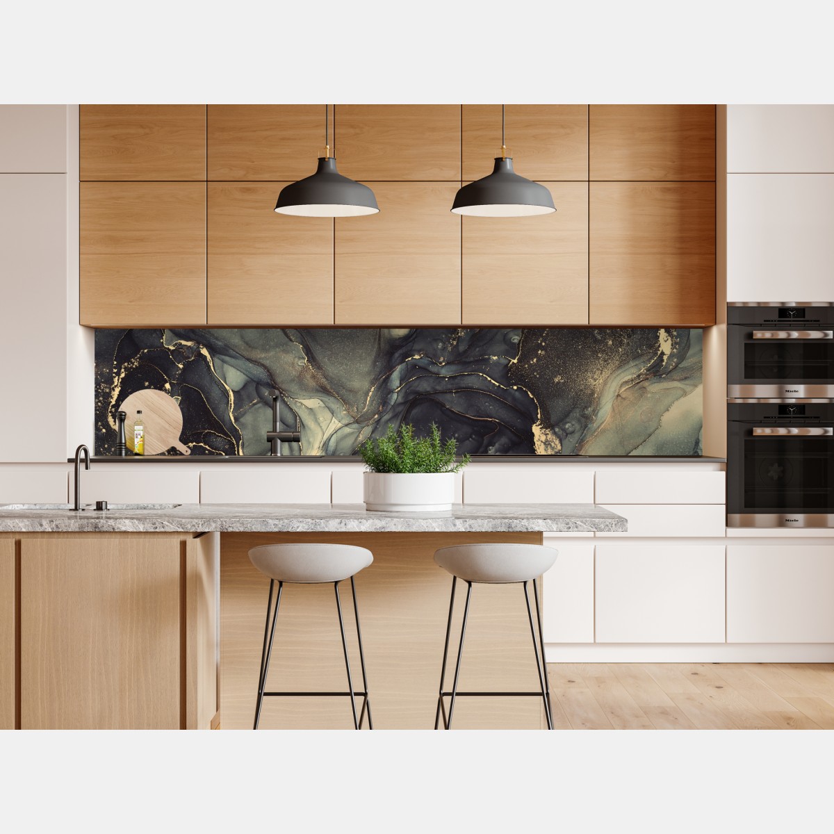 Repositionierbarer Aufkleber luxuriöse abstrakte alkoholtinten-kunst mit goldenen adern – Wallnifity® Repositionierbarer Aufkleber luxuriöse abstrakte alkoholtinten-kunst mit goldenen adern – Wallnifity®