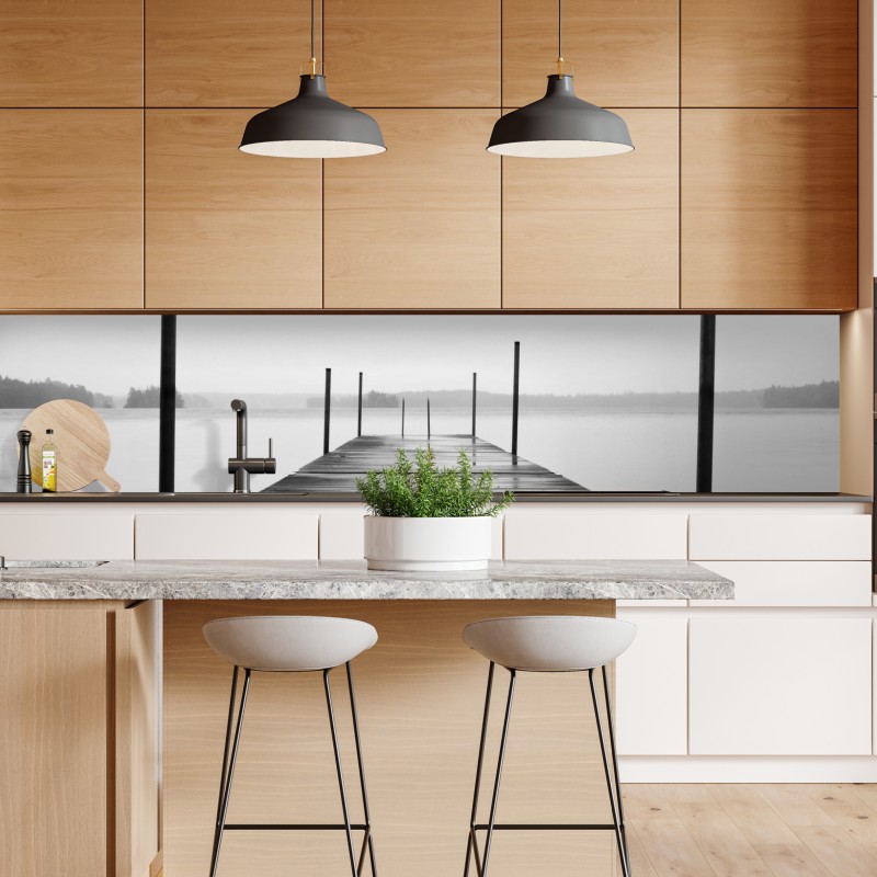 Repositionierbarer Aufkleber dramatische küstenklippen mit meerblick – Wallnifity®