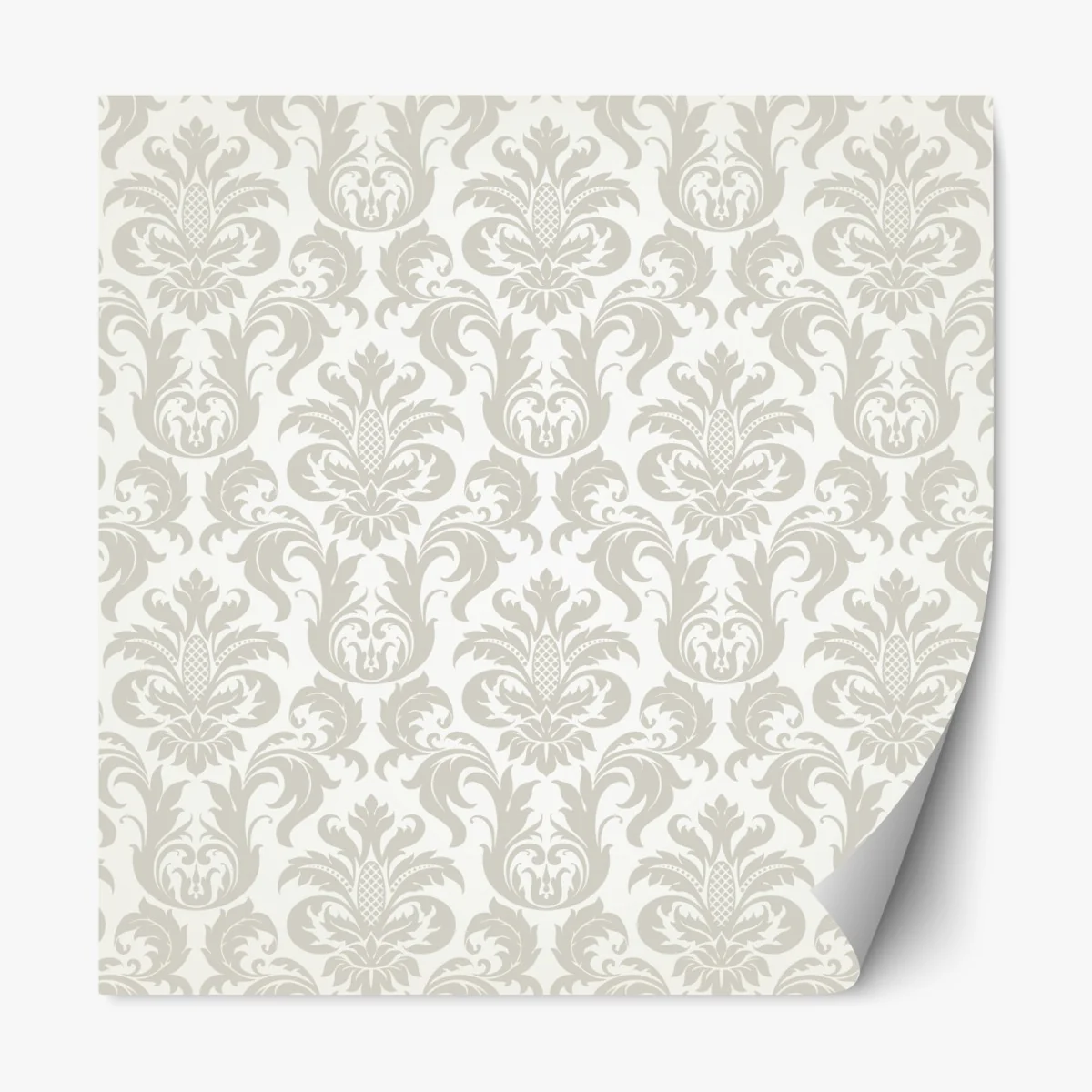 Repositionierbarer Aufkleber elegantes beiges damastmuster – Wallnifity® Repositionierbarer Aufkleber elegantes beiges damastmuster – Wallnifity®