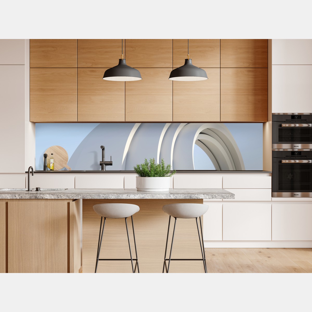 Repositionierbarer Aufkleber minimalistische bogenskulptur – Wallnifity® Repositionierbarer Aufkleber minimalistische bogenskulptur – Wallnifity®