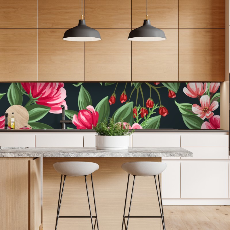 Repositionierbarer Aufkleber goldenes blatt auf schwarzem hintergrund – Wallnifity®