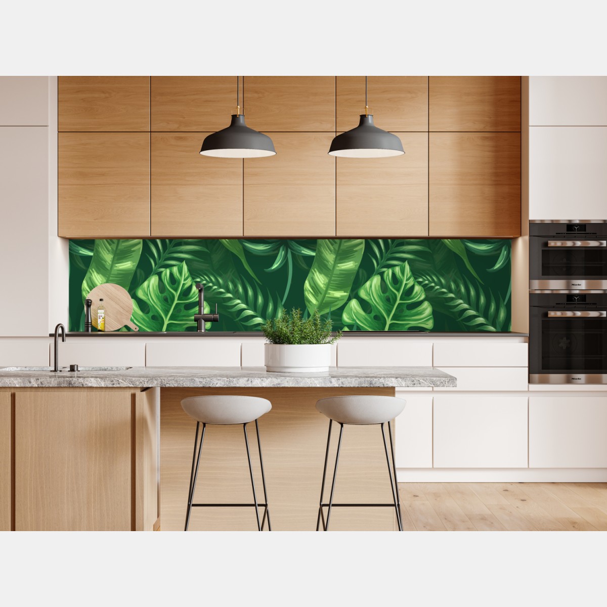 Repositionierbarer Aufkleber tropisches monstera blattmuster – Wallnifity® Repositionierbarer Aufkleber tropisches monstera blattmuster – Wallnifity®