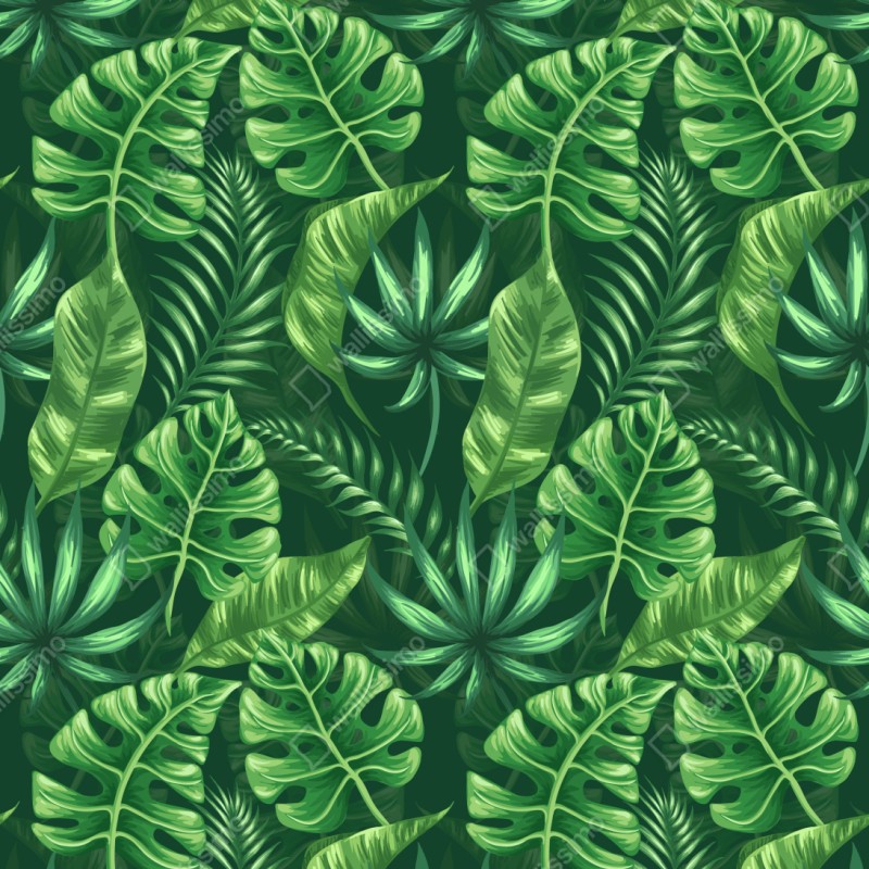 Repositionierbarer Aufkleber tropisches monstera blattmuster – Wallnifity® Repositionierbarer Aufkleber tropisches monstera blattmuster – Wallnifity®