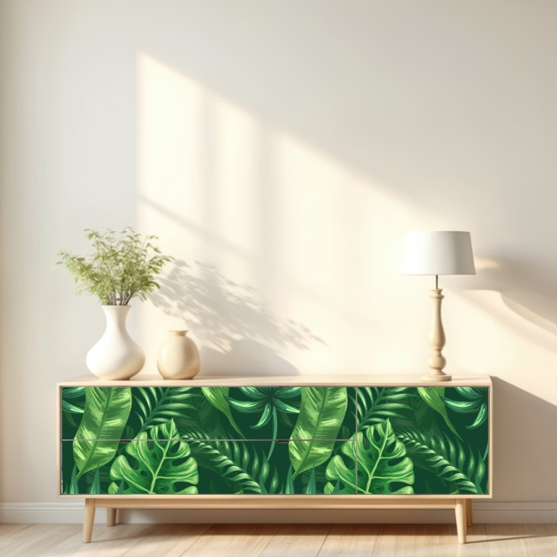 Repositionierbarer Aufkleber tropisches monstera blattmuster – Wallnifity® Repositionierbarer Aufkleber tropisches monstera blattmuster – Wallnifity®