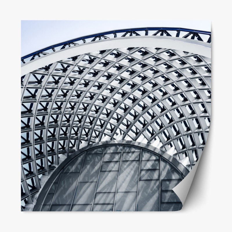 Repositionierbarer Aufkleber irisierende moderne fassade aus paneelen – Wallnifity®