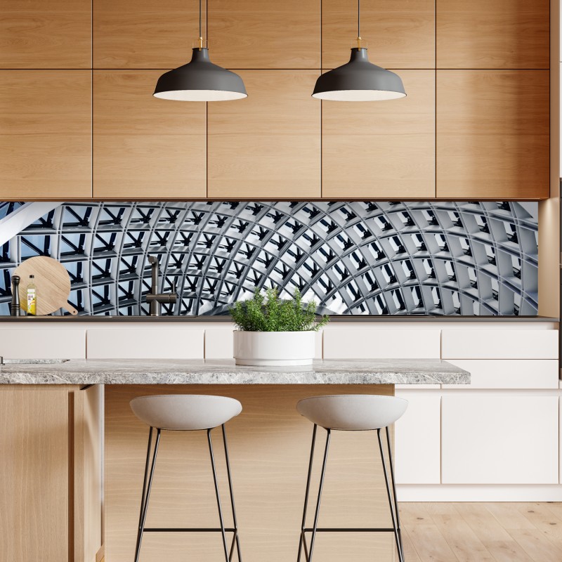 Repositionierbarer Aufkleber irisierende moderne fassade aus paneelen – Wallnifity®
