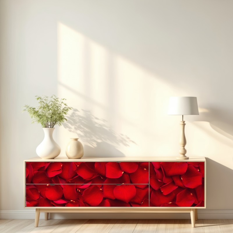 Repositionierbarer Aufkleber rote rosenblätter hintergrund – Wallnifity® Repositionierbarer Aufkleber rote rosenblätter hintergrund – Wallnifity®