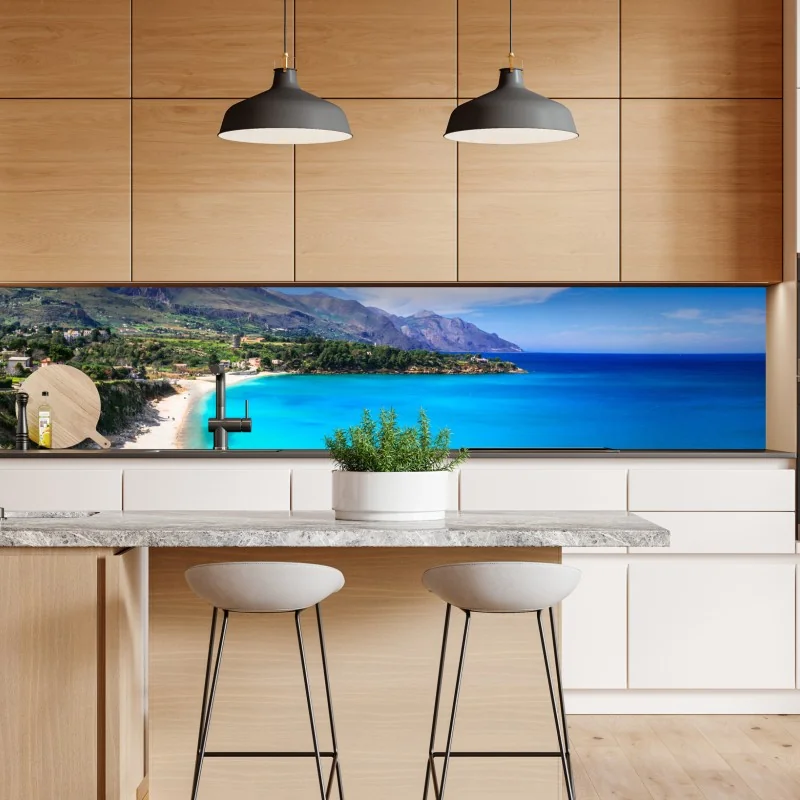 Repositionierbarer Aufkleber türkisstrand küstenlandschaft – Wallnifity® Repositionierbarer Aufkleber türkisstrand küstenlandschaft – Wallnifity®