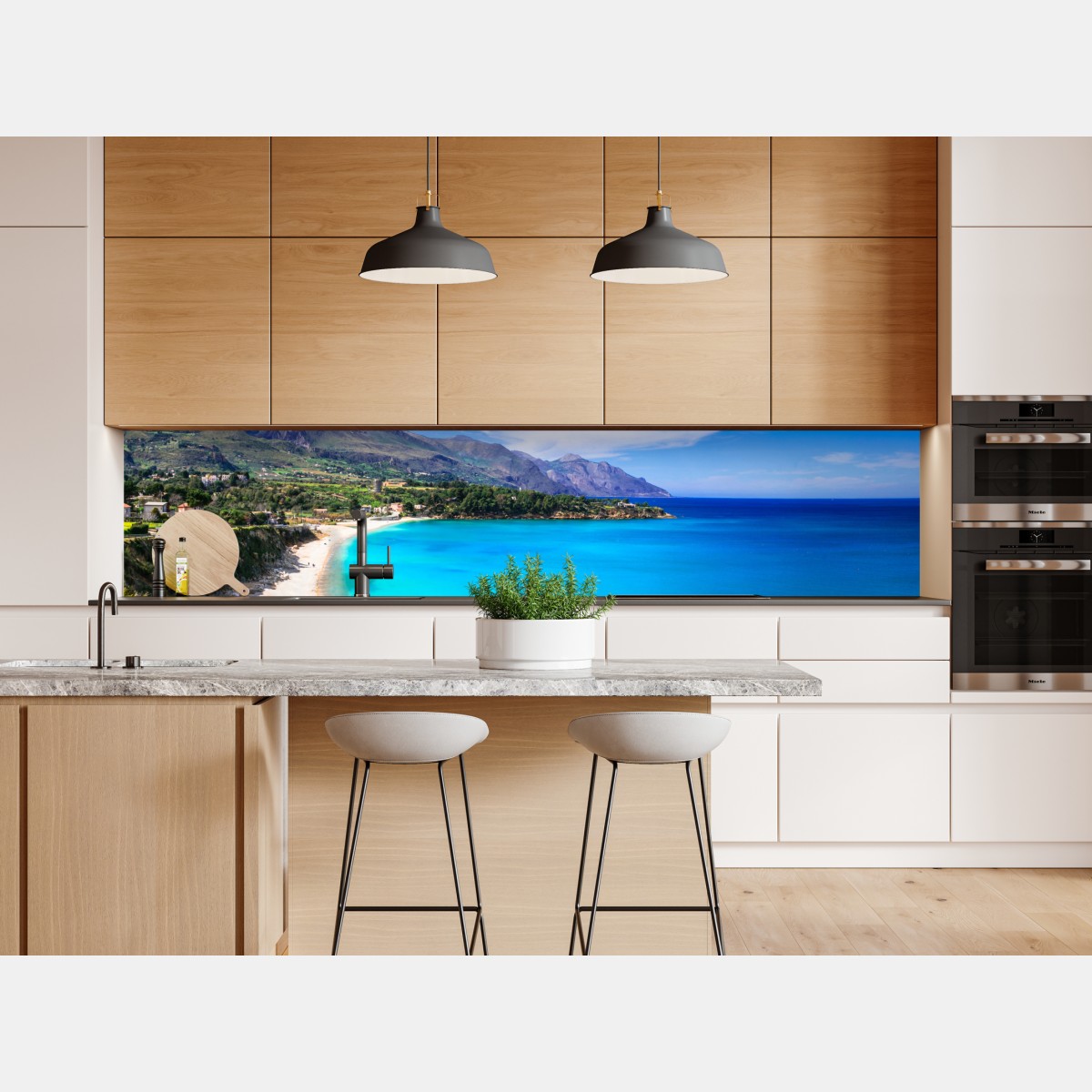 Repositionierbarer Aufkleber türkisstrand küstenlandschaft – Wallnifity® Repositionierbarer Aufkleber türkisstrand küstenlandschaft – Wallnifity®