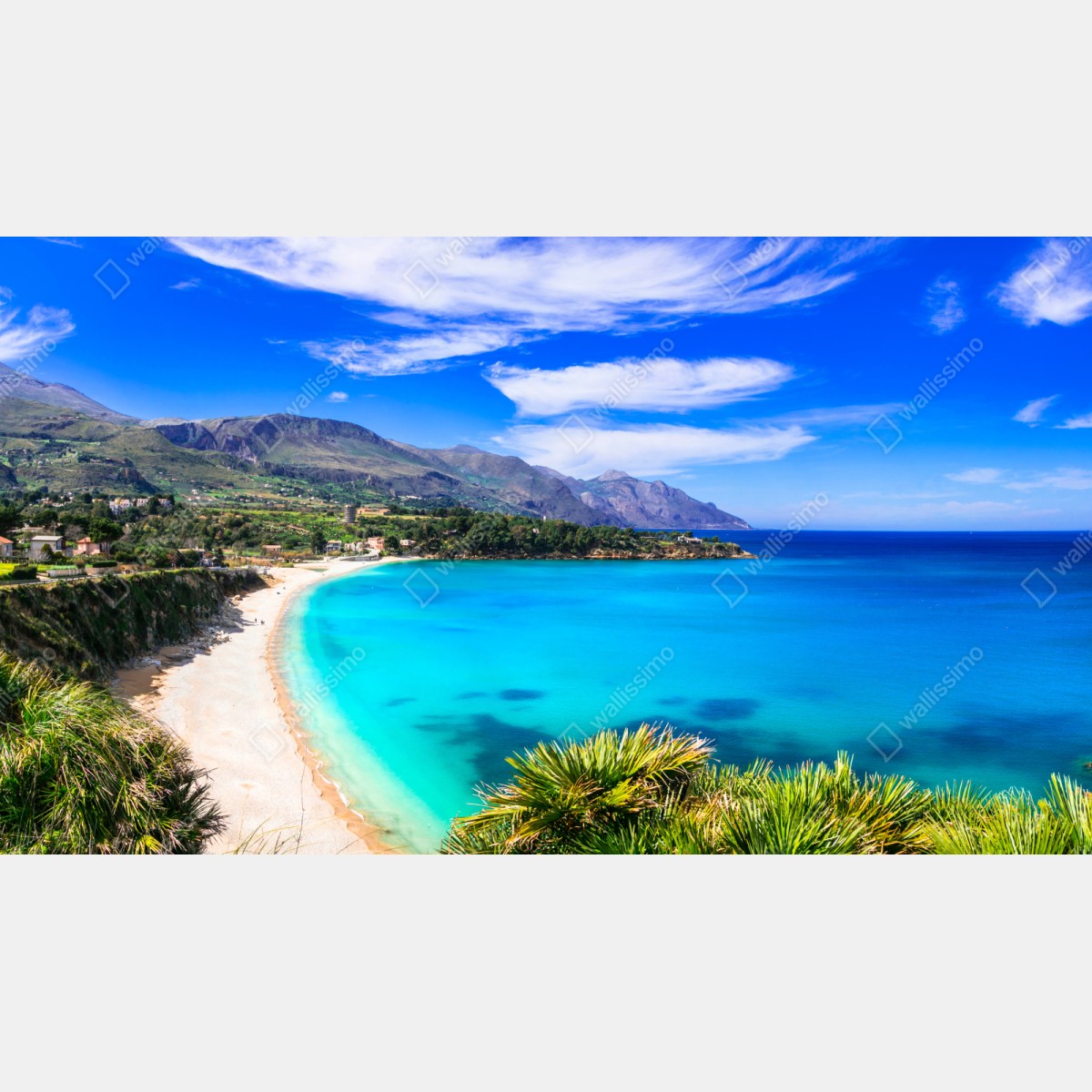 Repositionierbarer Aufkleber türkisstrand küstenlandschaft – Wallnifity® Repositionierbarer Aufkleber türkisstrand küstenlandschaft – Wallnifity®