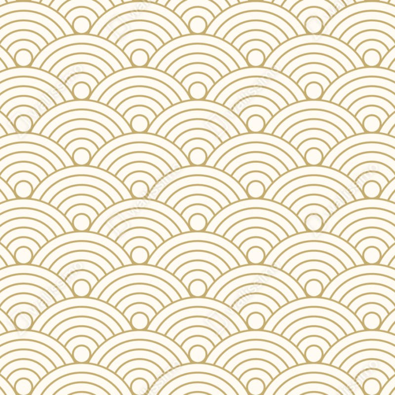 Repositionierbarer Aufkleber goldenes seigaiha wellenmuster – Wallnifity® Repositionierbarer Aufkleber goldenes seigaiha wellenmuster – Wallnifity®
