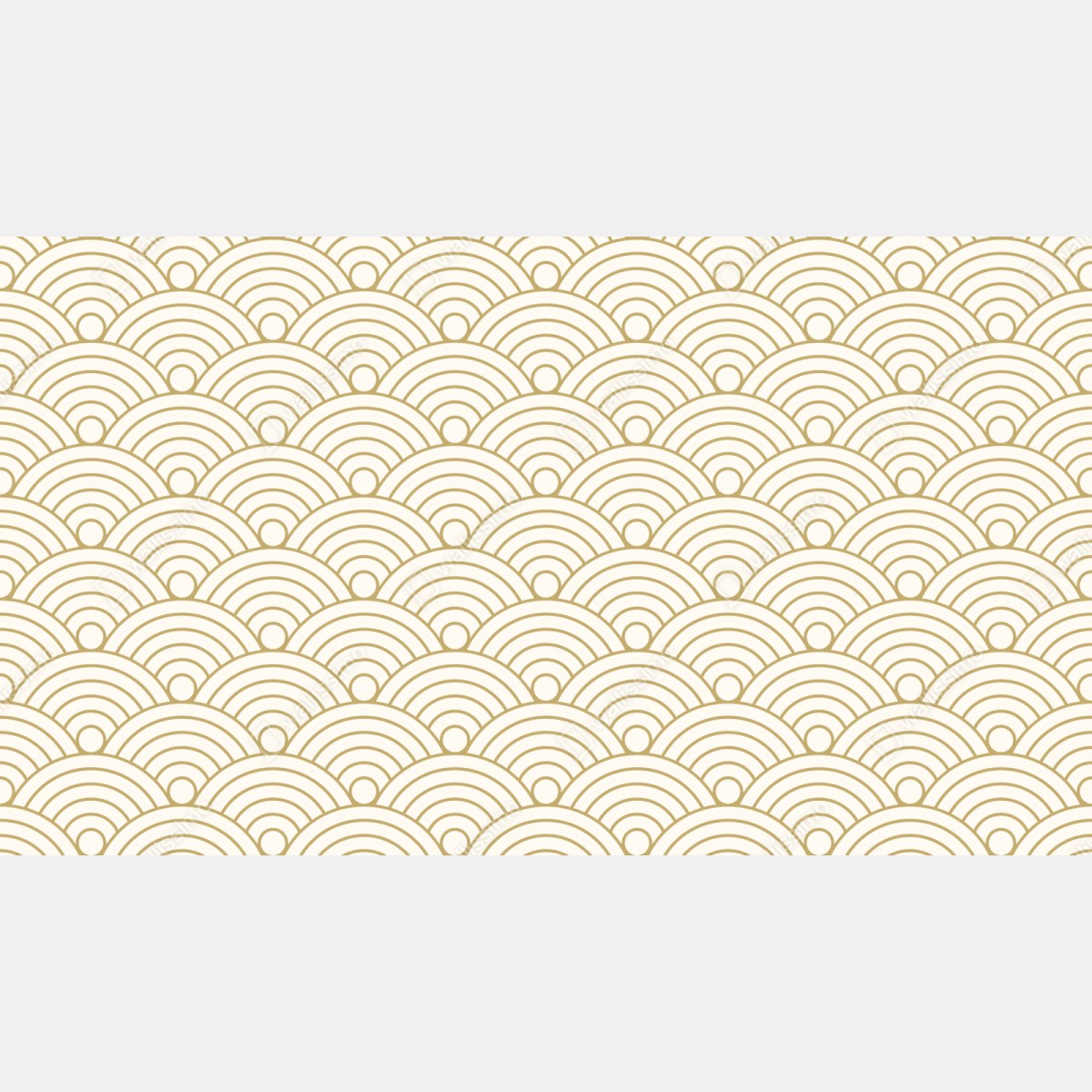 Repositionierbarer Aufkleber goldenes seigaiha wellenmuster – Wallnifity® Repositionierbarer Aufkleber goldenes seigaiha wellenmuster – Wallnifity®