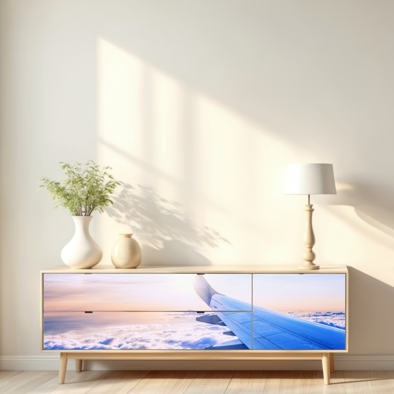Repositionierbarer Aufkleber über den wolken luftaufnahme – Wallnifity® Repositionierbarer Aufkleber über den wolken luftaufnahme – Wallnifity®