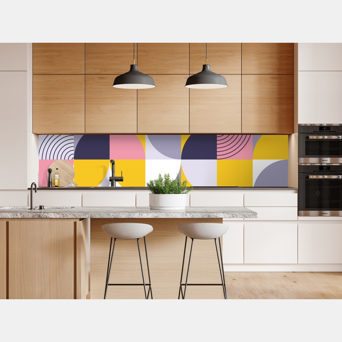 Repositionierbarer Aufkleber pastell geometrisches muster – Wallnifity® Repositionierbarer Aufkleber pastell geometrisches muster – Wallnifity®