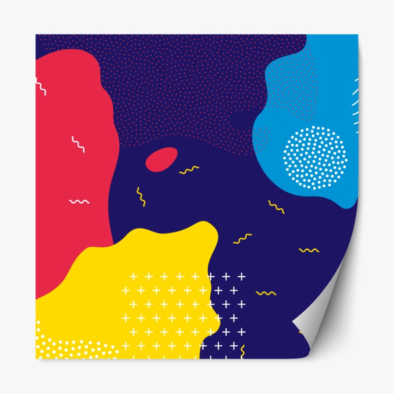 Repositionierbarer Aufkleber zerrissene porträt-collage – Wallnifity®