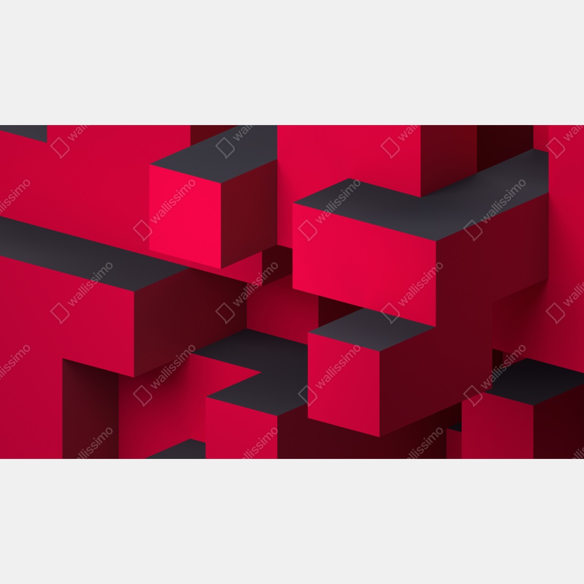 Repositionierbarer Aufkleber kräftige rote geometrische blöcke – Wallnifity® Repositionierbarer Aufkleber kräftige rote geometrische blöcke – Wallnifity®