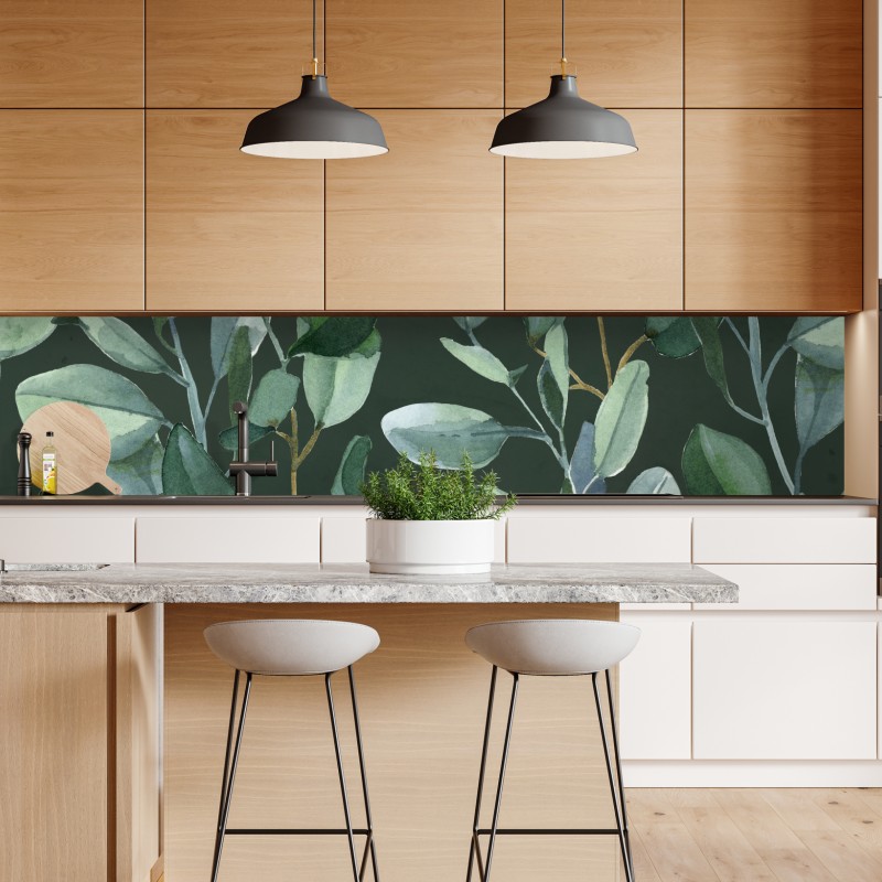 Repositionierbarer Aufkleber goldenes blattmuster nahtloses design – Wallnifity®