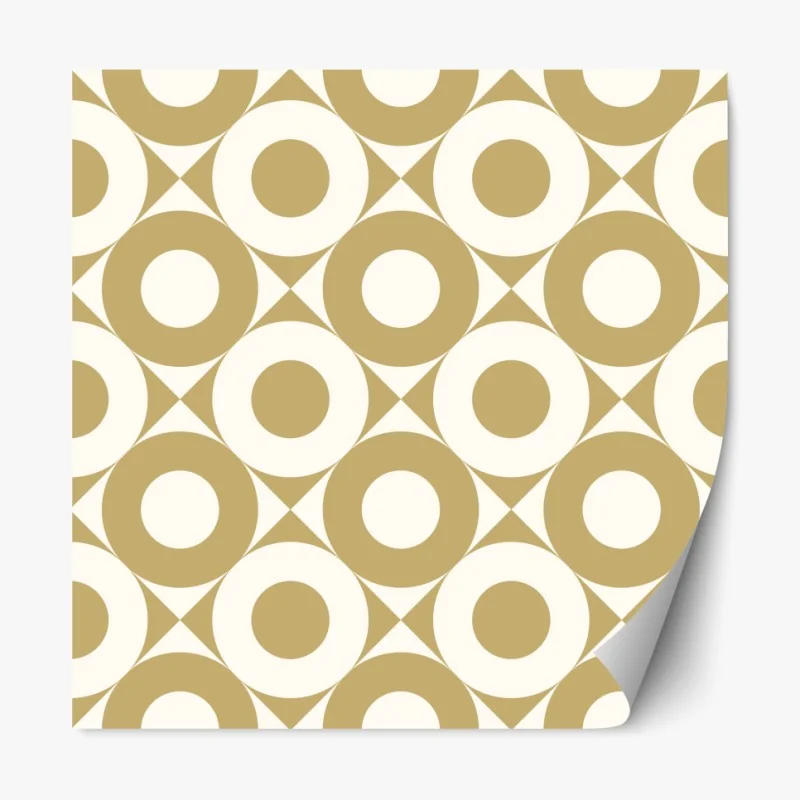 Repositionierbarer Aufkleber goldenes geometrisches kreismuster – Wallnifity® Repositionierbarer Aufkleber goldenes geometrisches kreismuster – Wallnifity®
