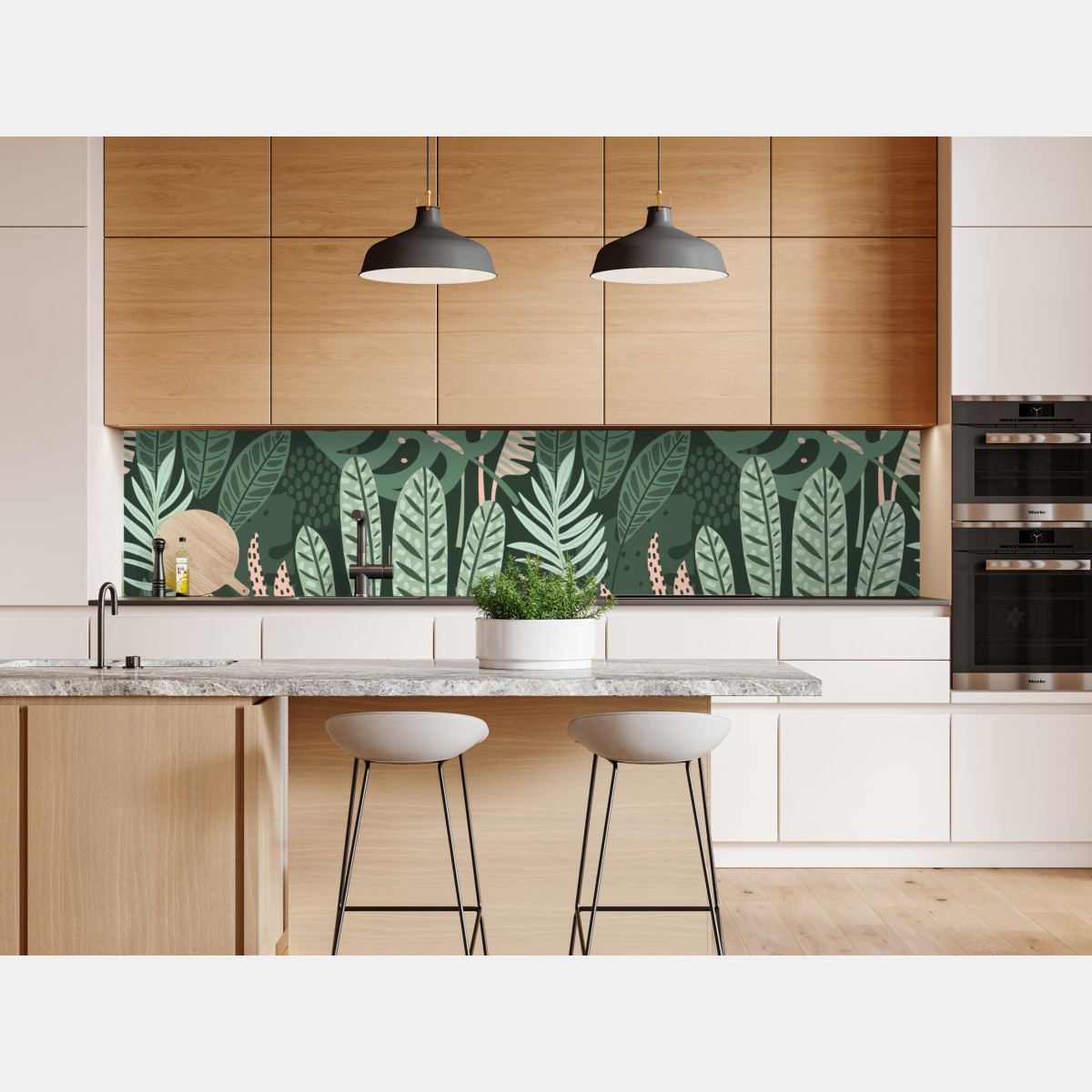 Repositionierbarer Aufkleber tropisches blattmuster – Wallnifity® Repositionierbarer Aufkleber tropisches blattmuster – Wallnifity®